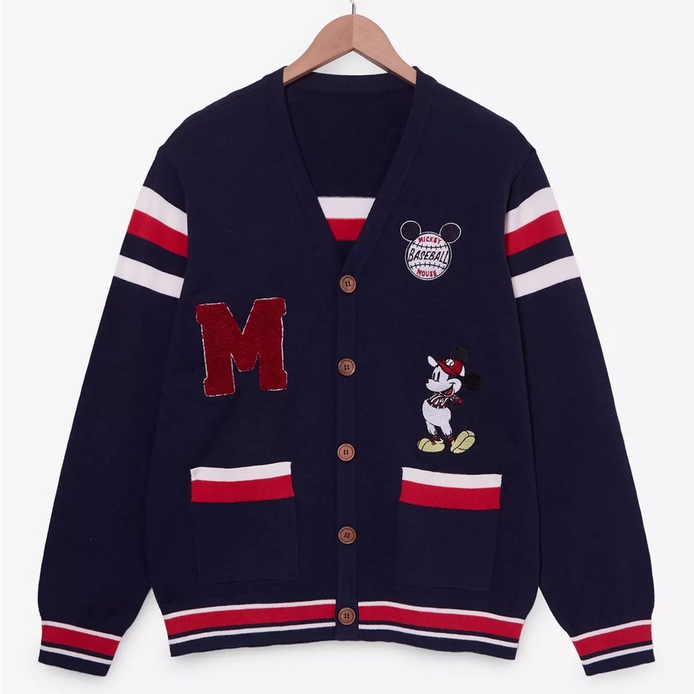 Unisex Disney Mickey Mouse Retro Baseball Cardigan — BoxLunch Exclusive